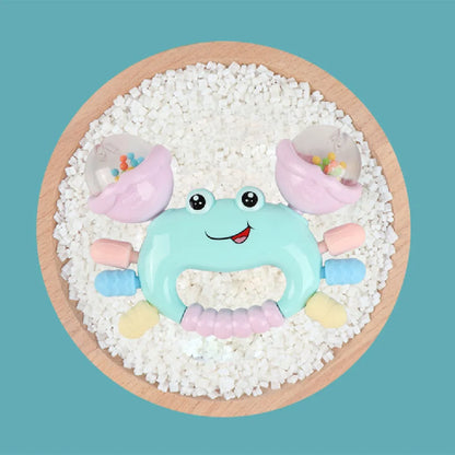Montessori Crab Rattle Toy – Soft Teething Toy for Infants