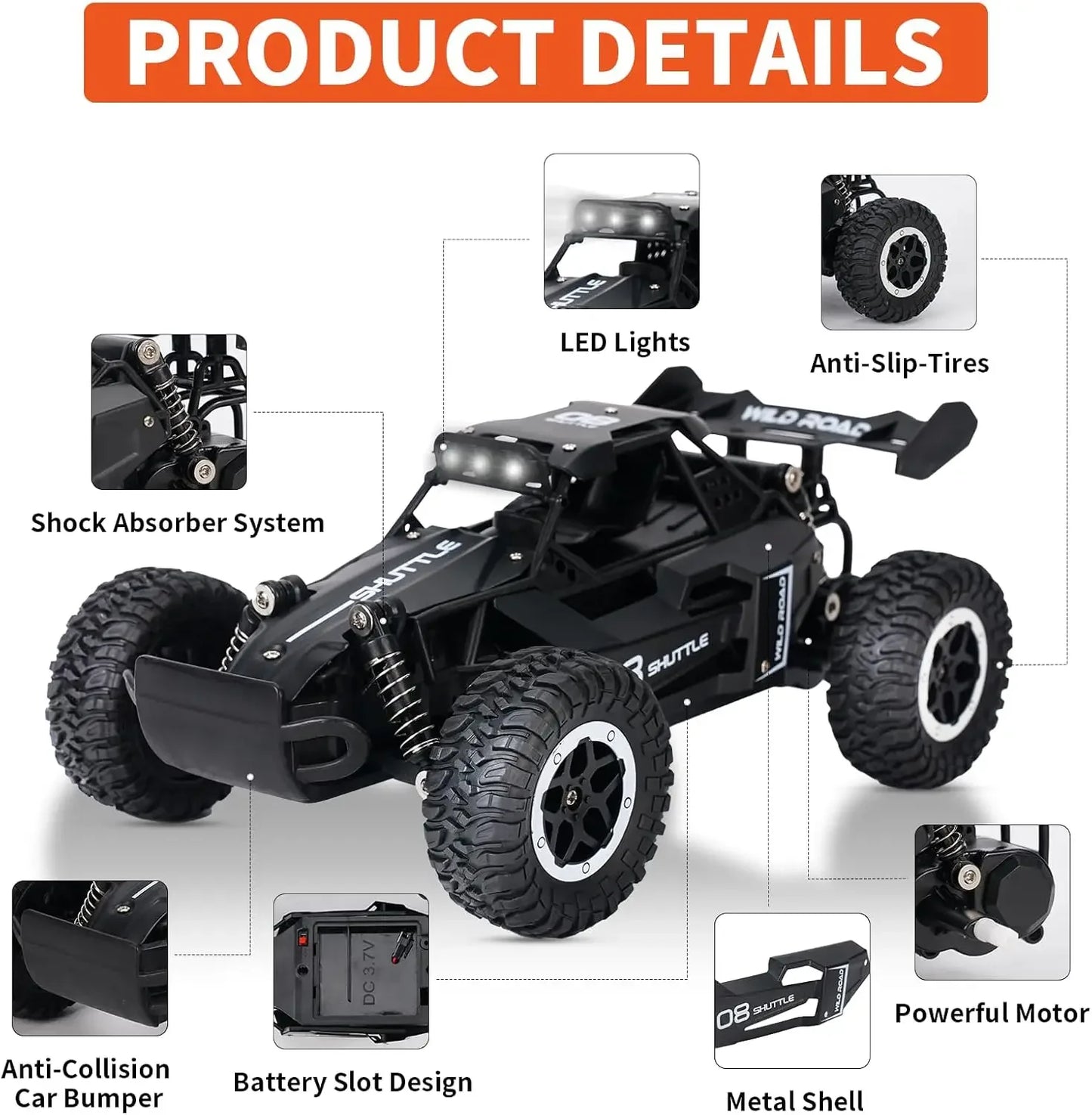 Remote Control Off-Road Car – Fast and Durable Toy